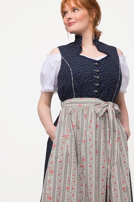 Dirndl, Herzausschnitt, Schmuckknöpfe, ärmellos
