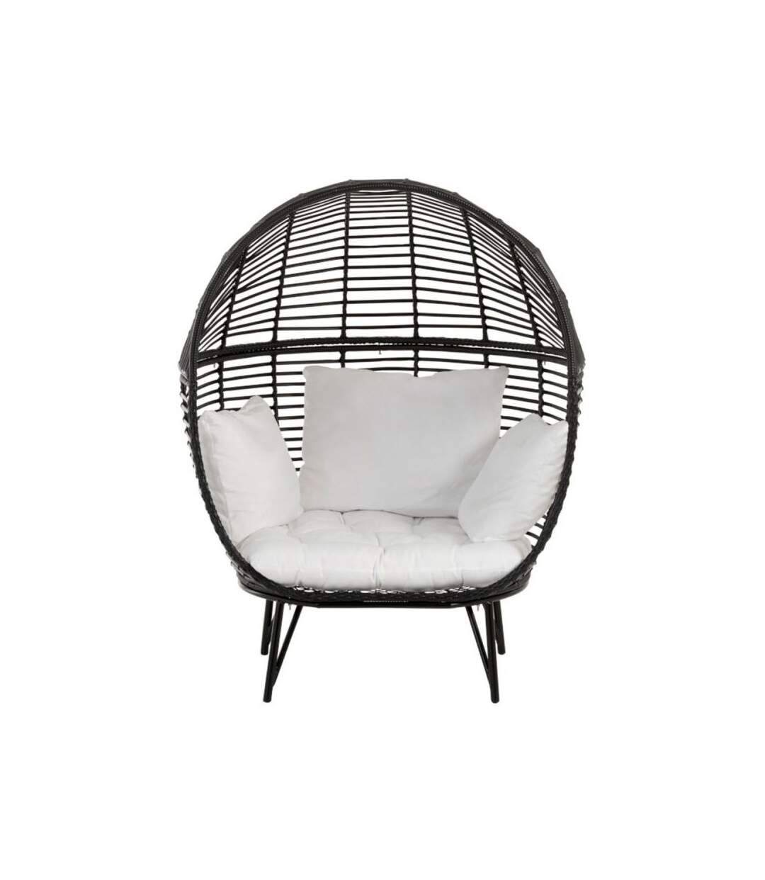Paris Prix - Fauteuil Design Ovale aciera 151cm Noir