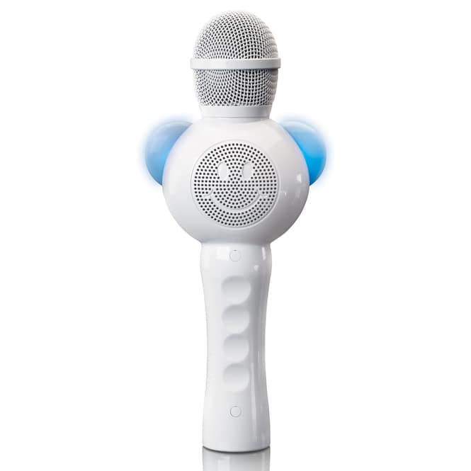 Lenco - Karaoke-Mikrofon mit Bluetooth und Beleuchtung - weiß