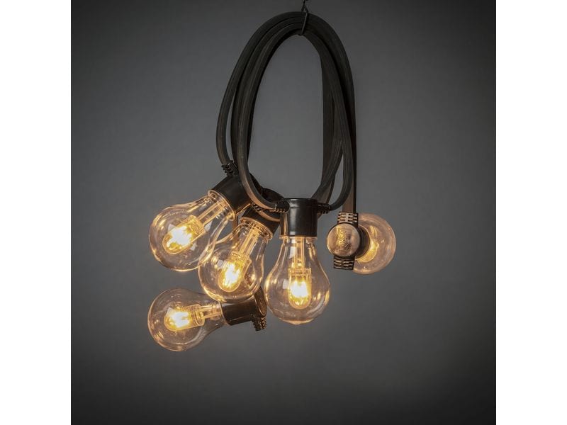 Konstsmide Lichterkette Solar 2332, 10 LEDs, Transparent Solarbetriebene LED-Lichterkette