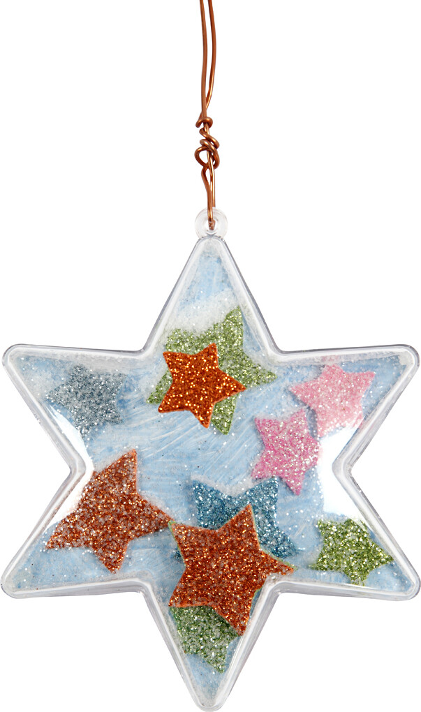 Deko-Stjerne - H 10 CM - Transparent - 5 Stk