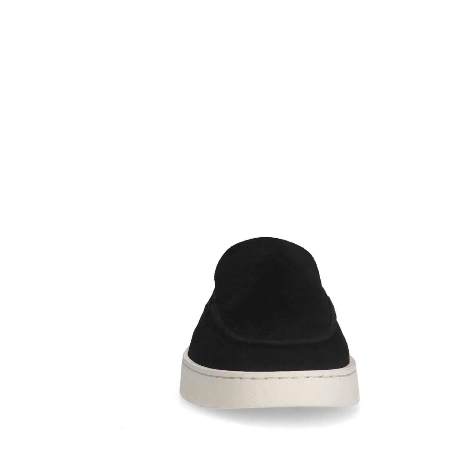 Manfield suède loafers zwart