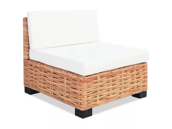 NETTLIFE Ensemble de canapés 14 pcs Rotin naturel