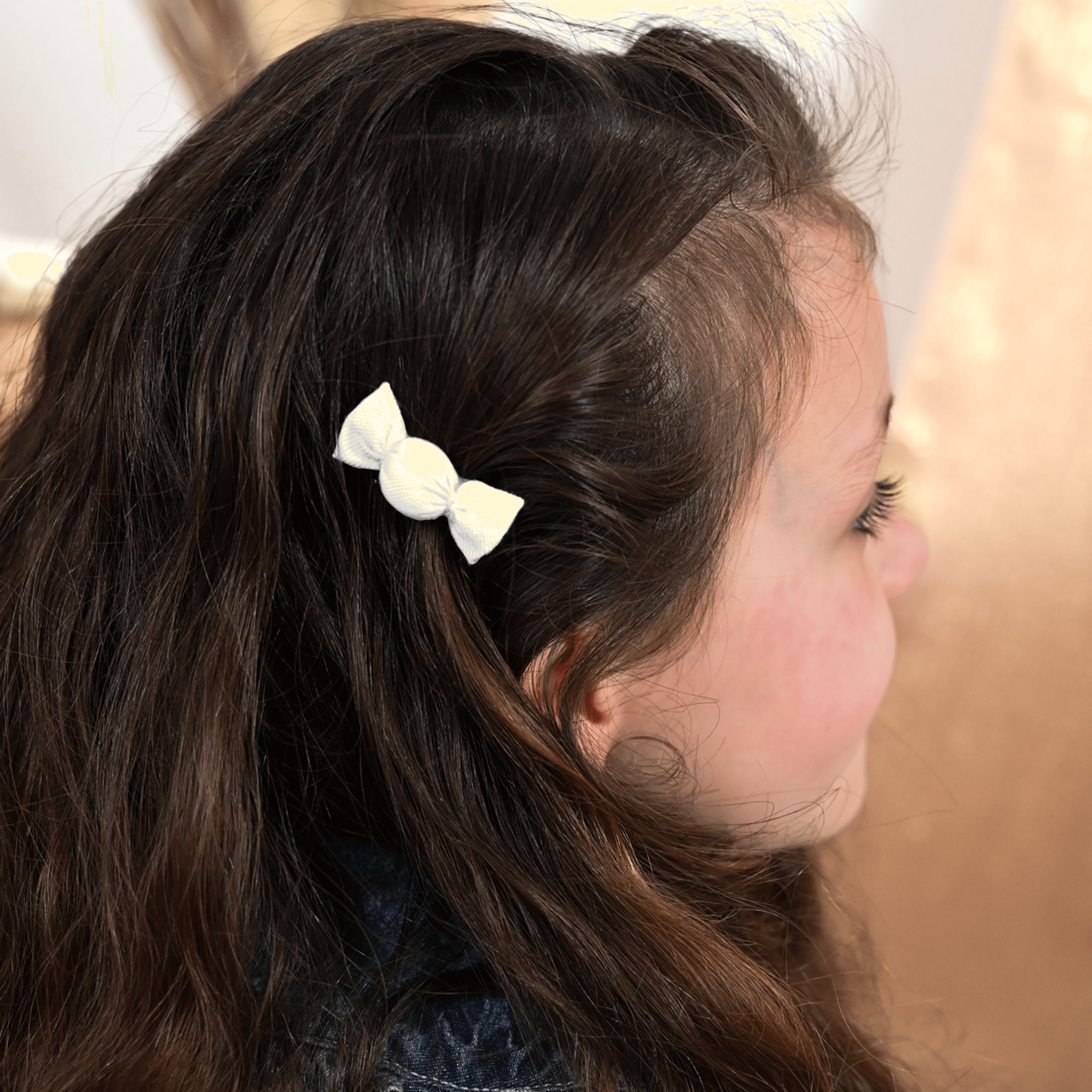 Petite Barrette Mini Bonbon Blanc