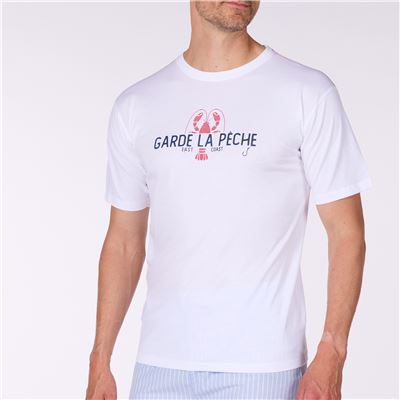 Pyjama short homme motif homard