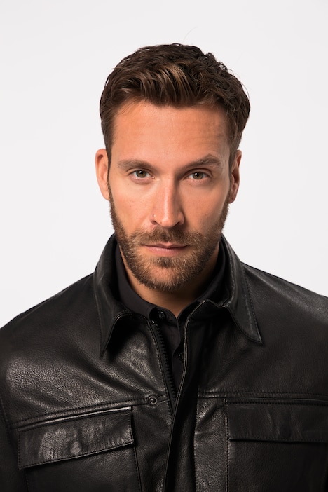Lederjacke, Leder, Lammnappa, viele Taschen