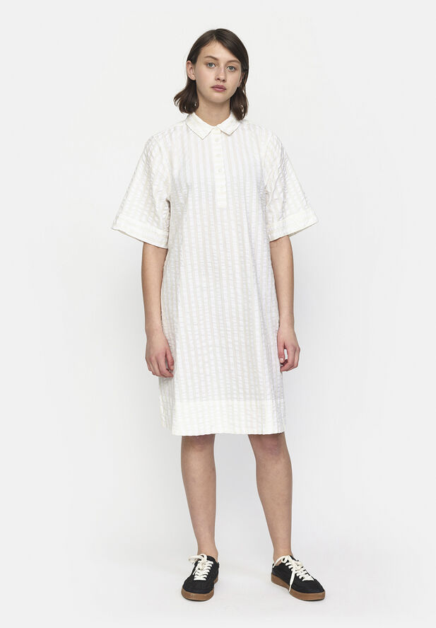 esmé studios ESCandy SS Dress - GOTS Buttercream stripes