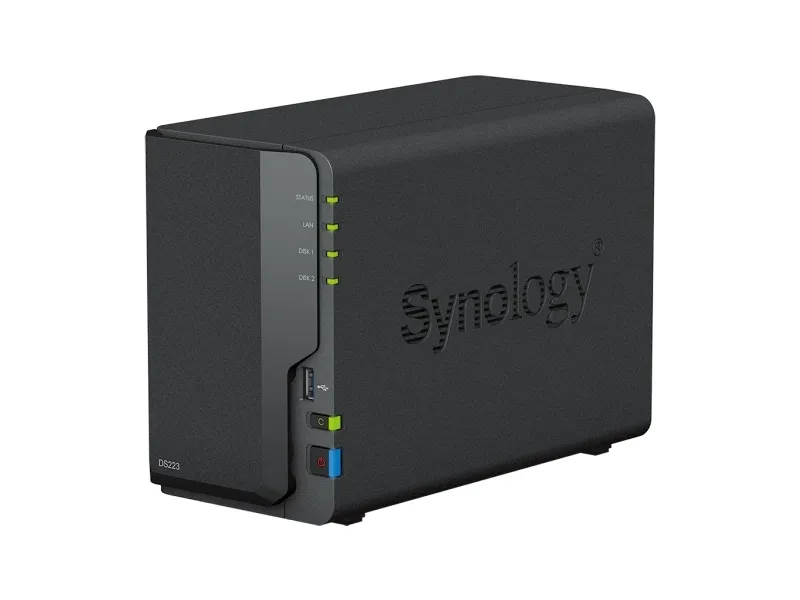 Synology Disk Station DS223 - NAS-server - 2 bays - SATA 6Gb/s - RAID 0, 1, JBOD - RAM 2 GB - Gigabit Ethernet - iSCSI support