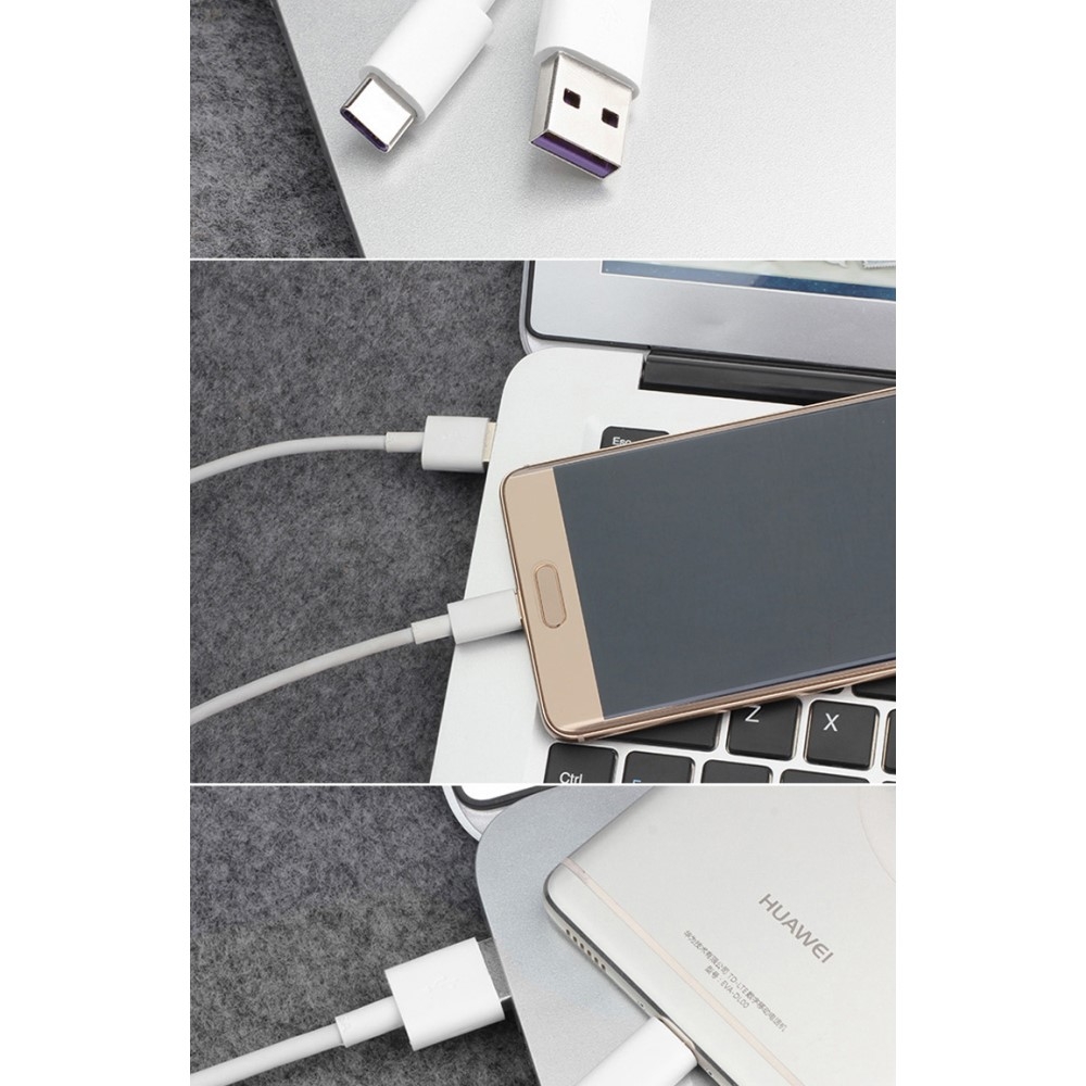 (1m) USB C Ladekabel Datenkabel 5A Super Charge - Weiss