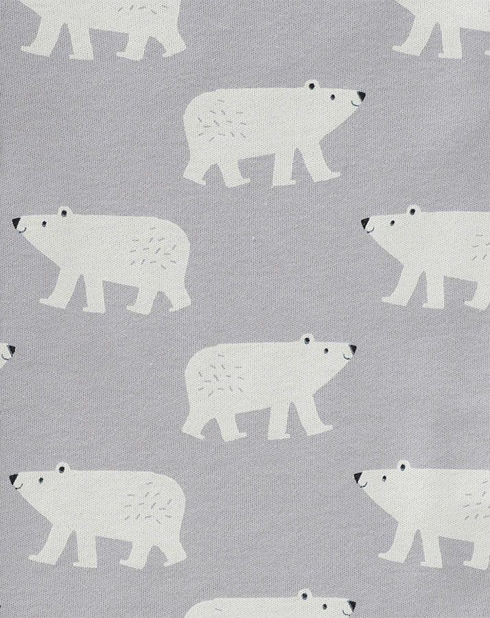 Kurzarm-Body POLAR BEAR in grau