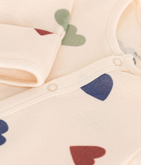 Combisac imprimé tricœurs en coton bébé