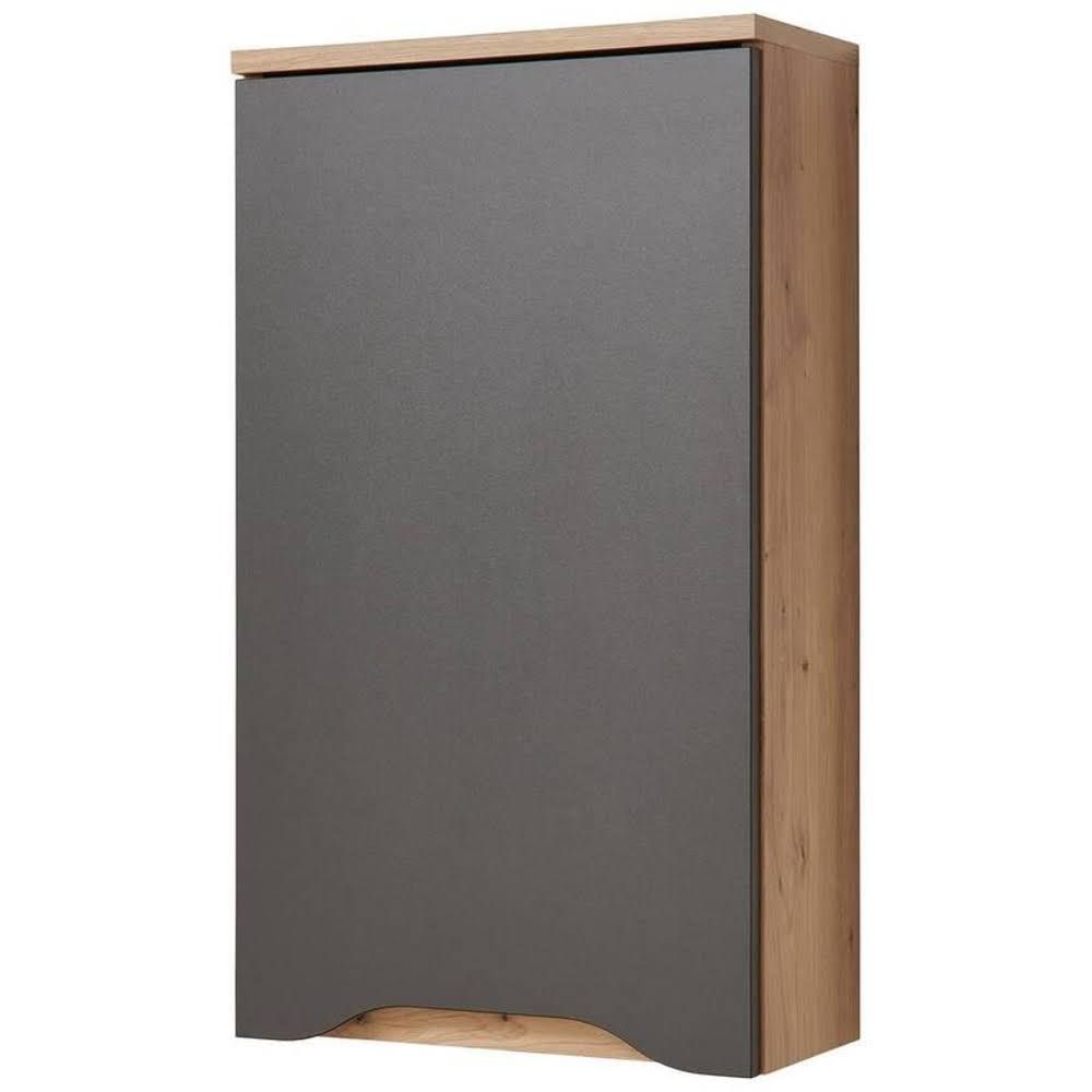 Mid.you Hängeschrank Anthrazit Eiche Holzwerkstoff