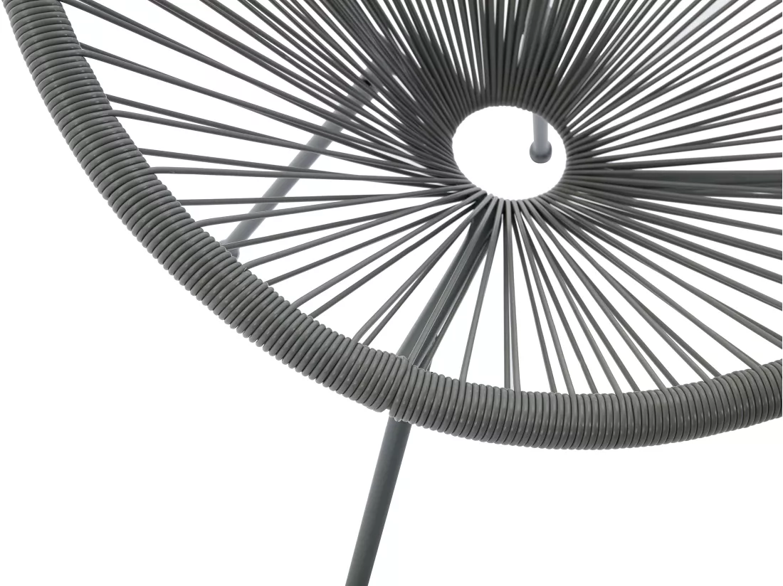 Lot de 2 fauteuils de jardin en fils de résine tressés - Gris anthracite - ALIOS III de MYLIA