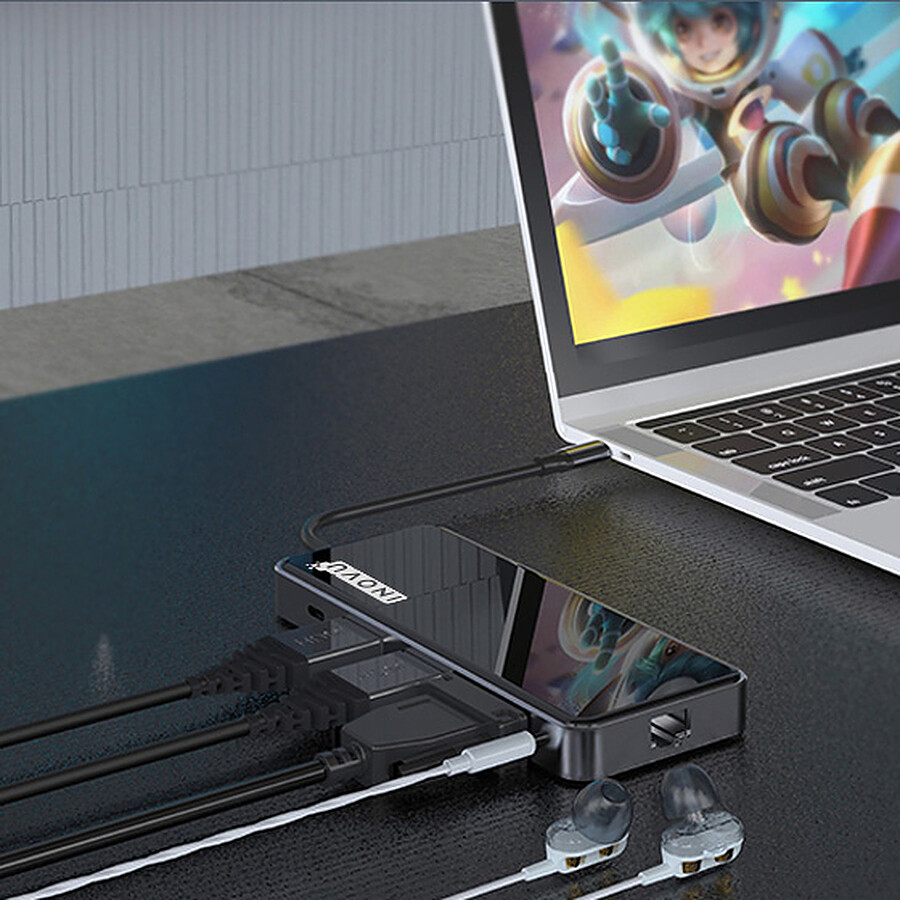 INOVU Station d'accueil USB-C 12 en 1 (INST12CA2)