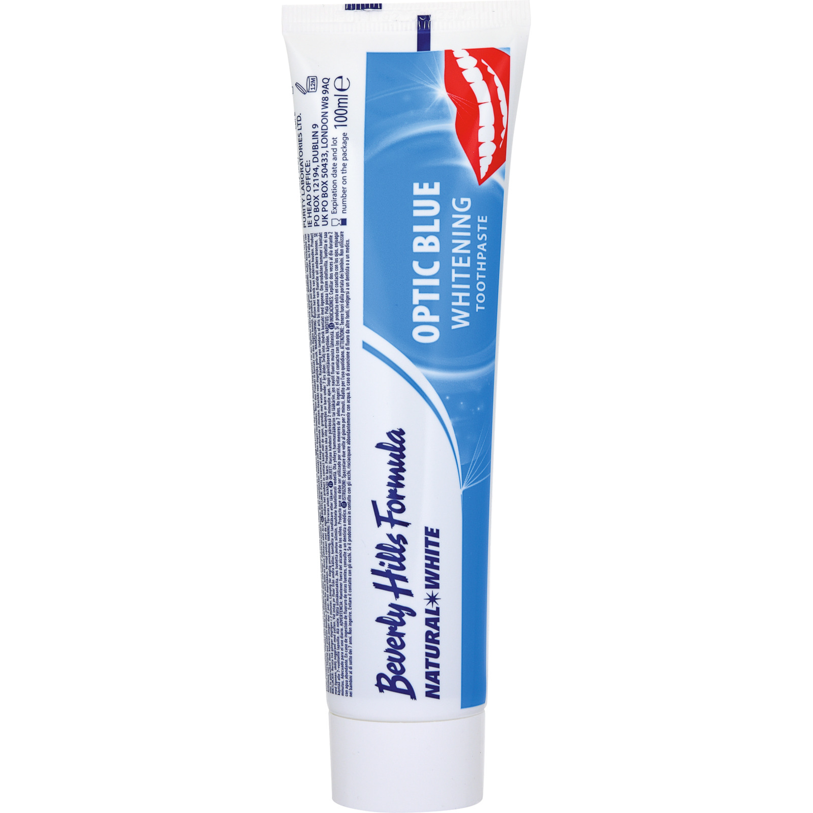 Beverly Hills Formula Natural White Zahnpasta Optic Blue Whitening 100 ml