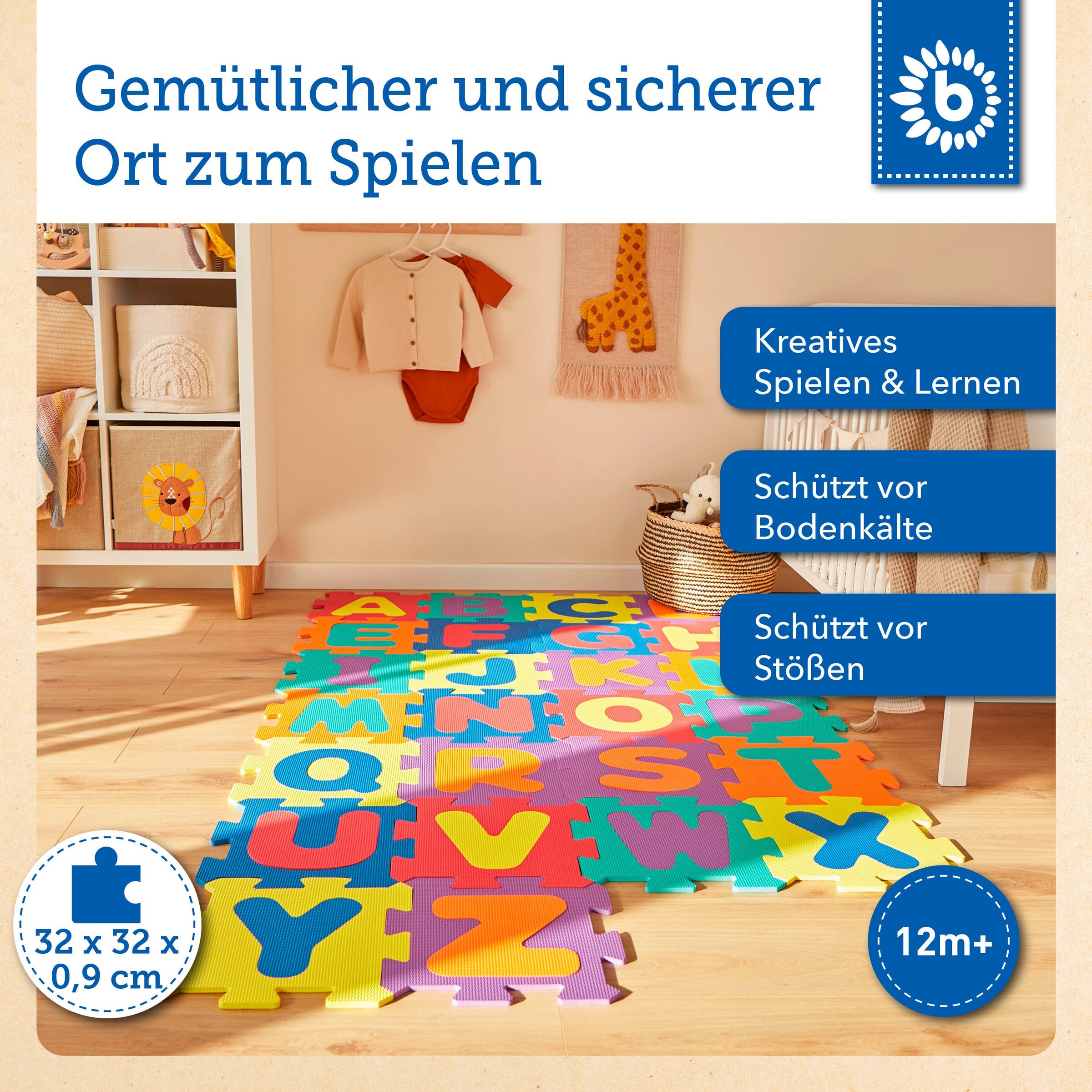 Bieco Puzzlematte 59 tlg Mehrfarbig