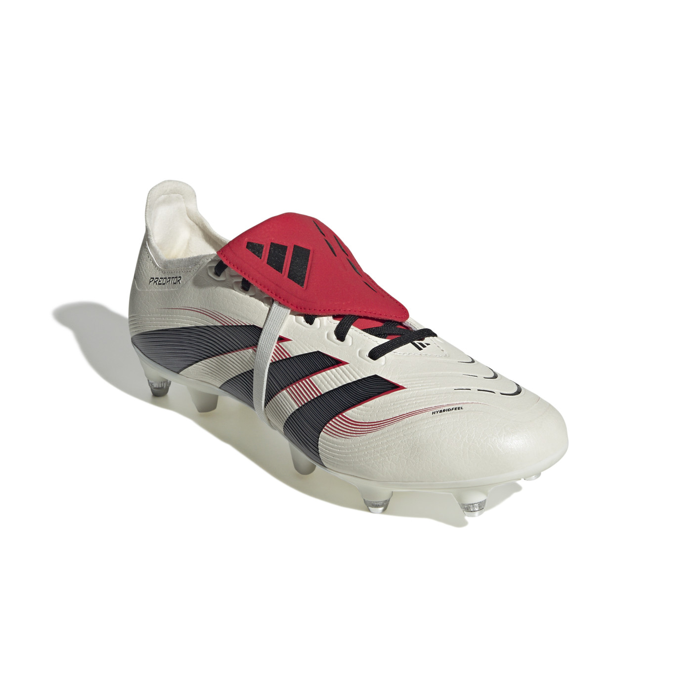 Adidas Predator League FT IJzeren-Nop Voetbalschoenen (SG) Wit Zwart Rood