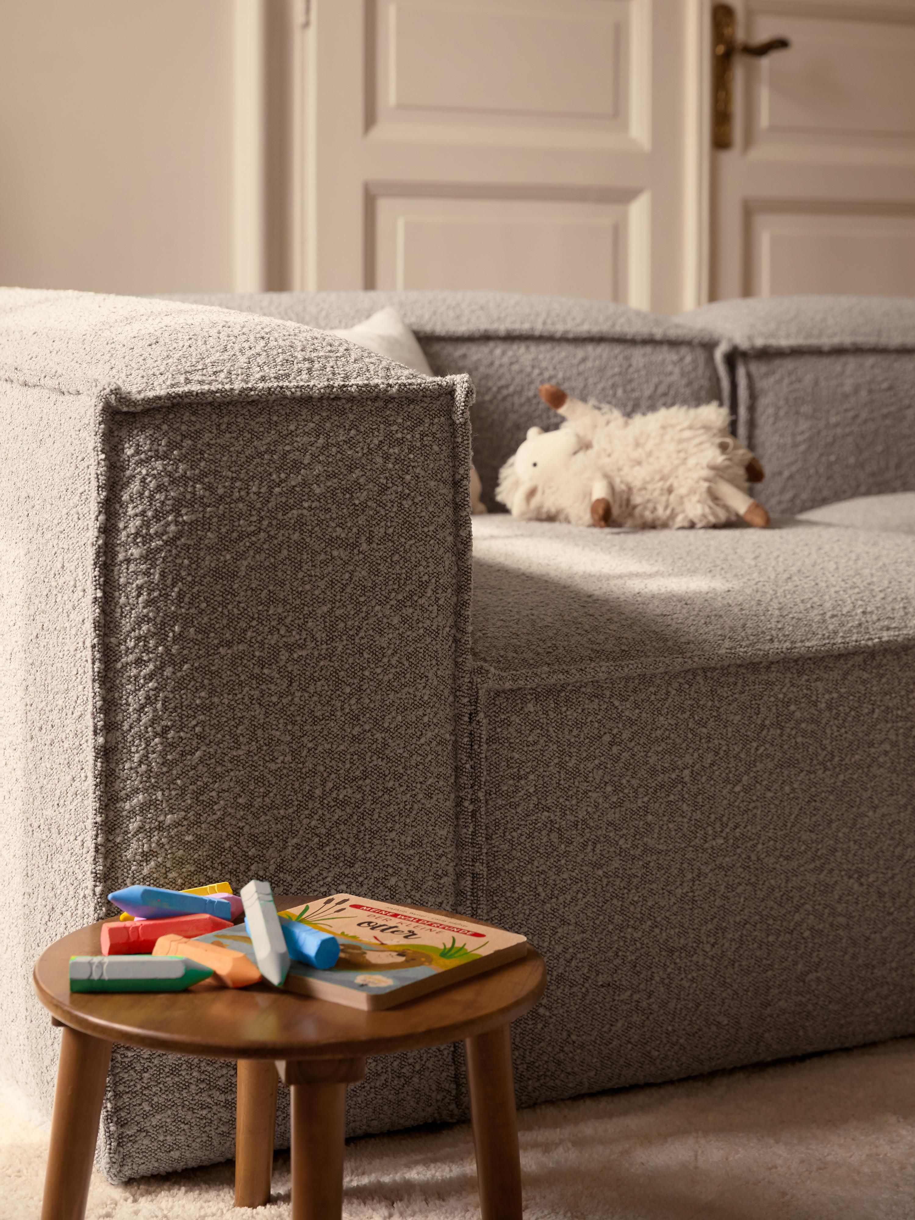 Modulaire bank Lennon (4-zits) uit bouclé