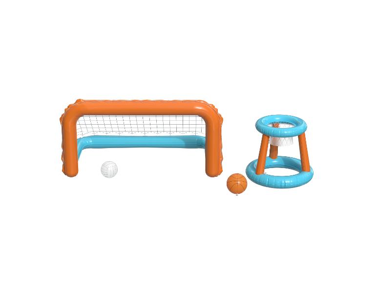 Opblaasbaar volleybalnet of doel en korfset