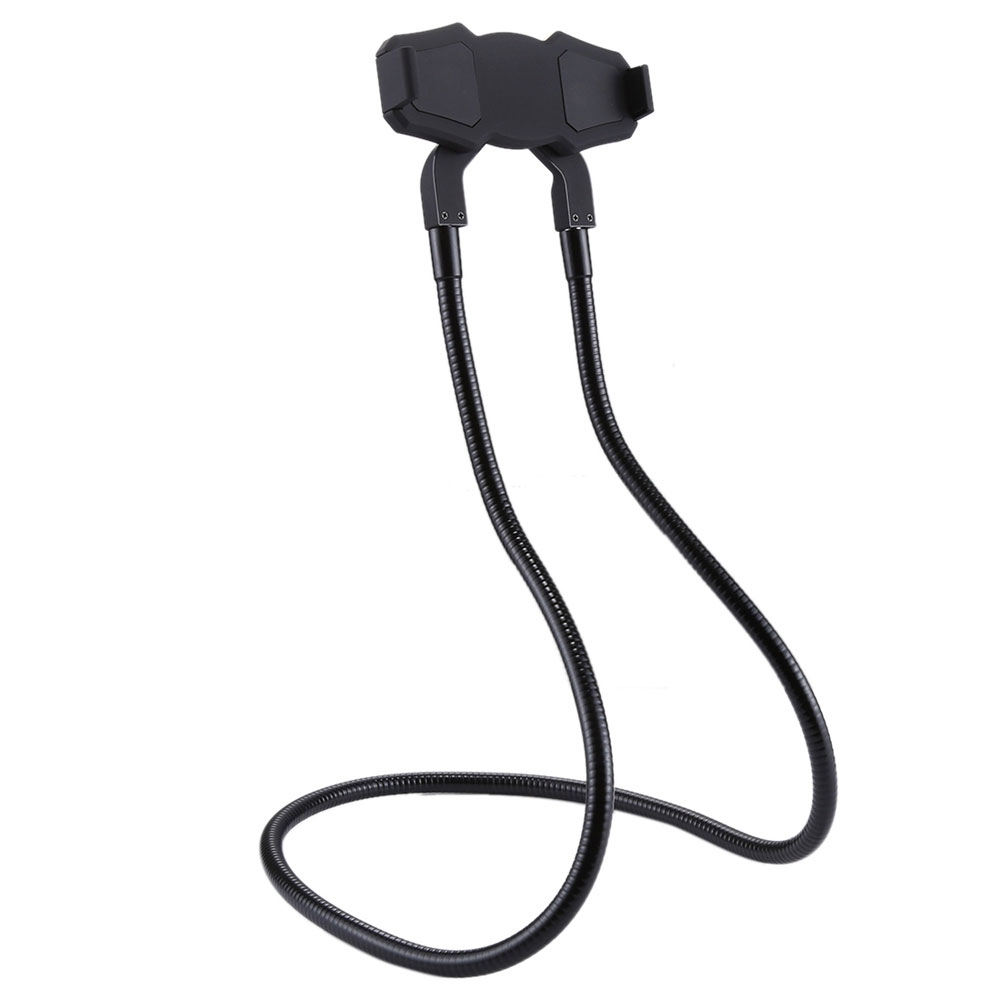 360° Grad Lazy Neck Flexible Universal Schwanenhals Smartphone Halterung (12-19cm) - Schwarz