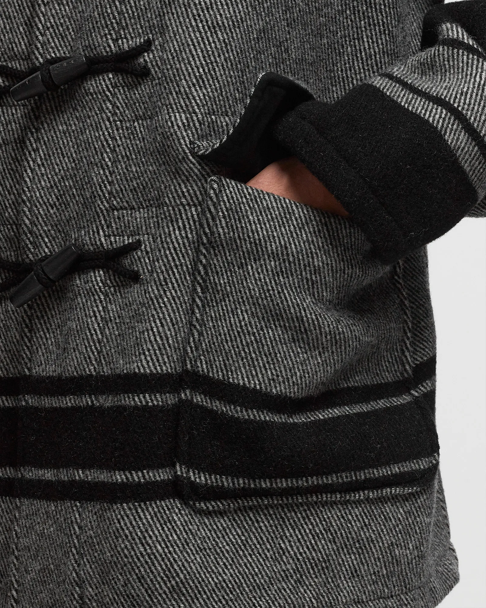 C.P. Company C.P. DUFFEL JACQUARD STRIPED COAT