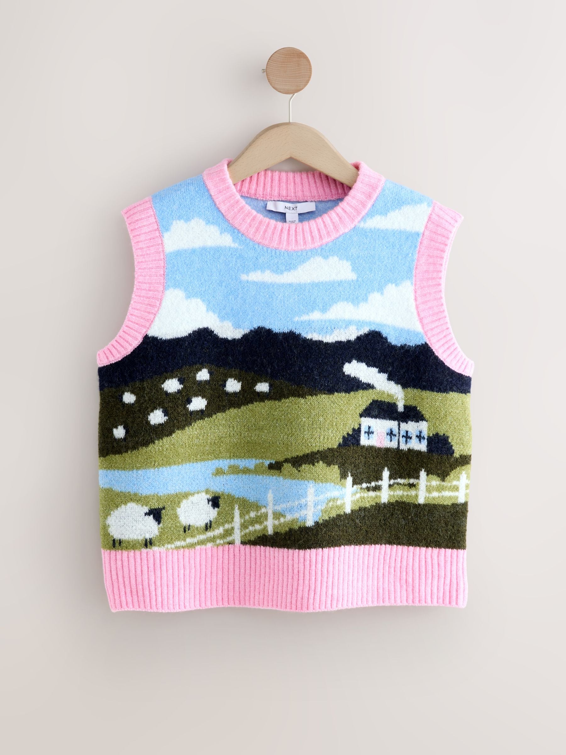Scène met meerdere landschappen - Sleeveless Knitted Tank With Wool