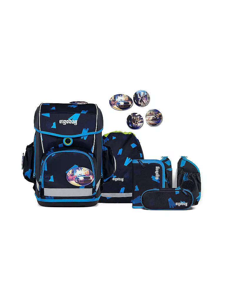 ERGOBAG Schultasche Set 5tlg CUBO LIGHT VerfolgBäerjagd schwarz