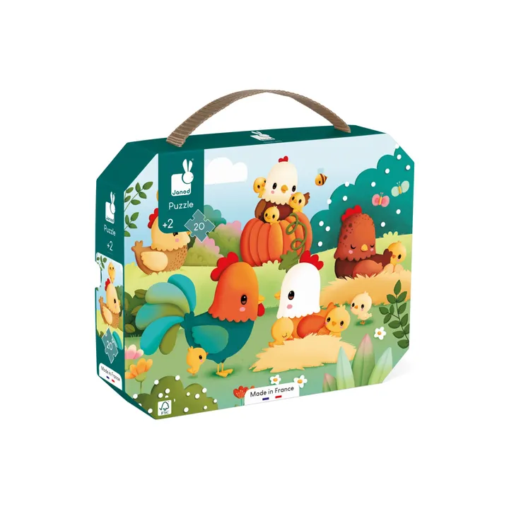 Janod Ferme - Puzzle Bienvenue A La Basse-Cour - 20 pièces