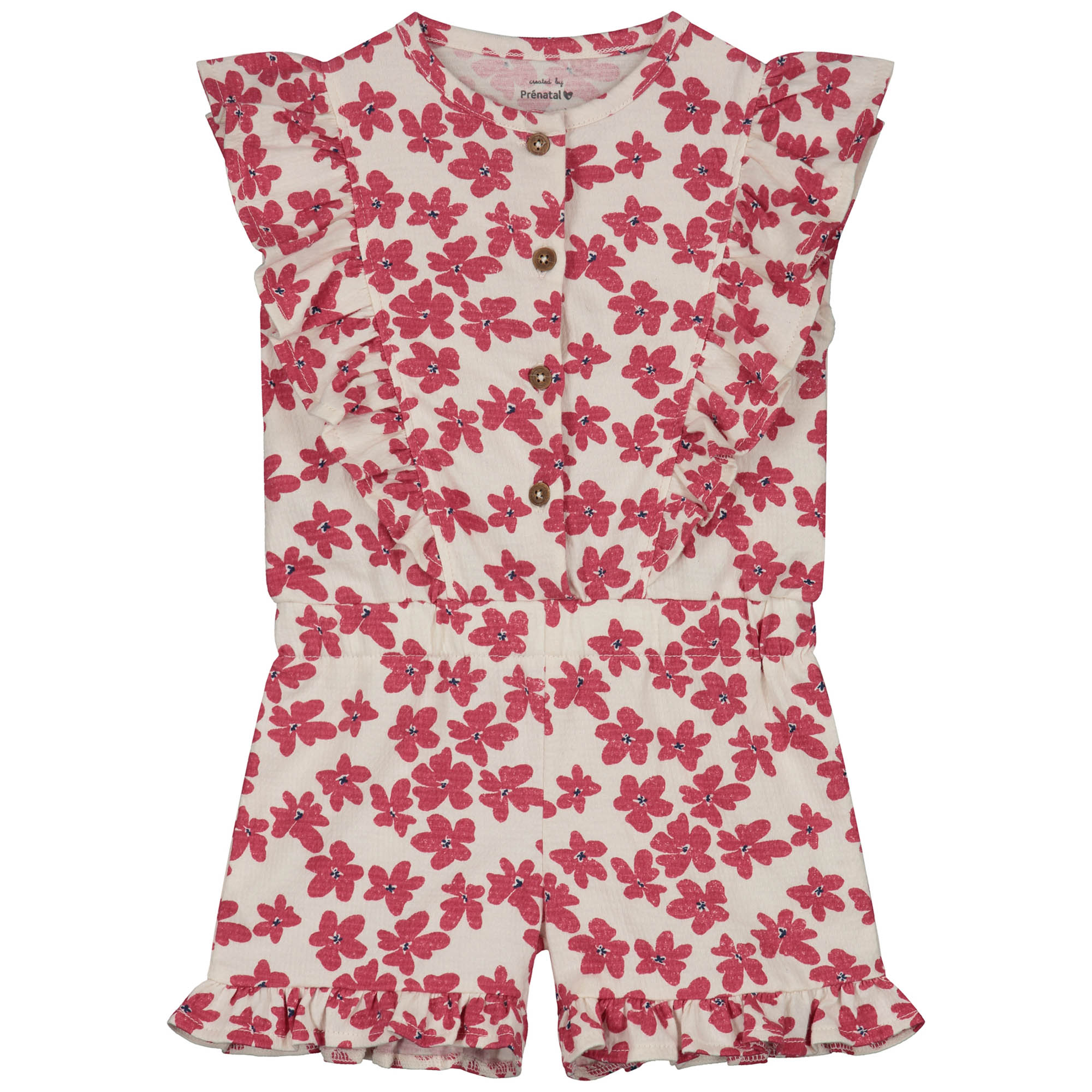 Prénatal peuter jumpsuit korte mouwen bloemen multi
