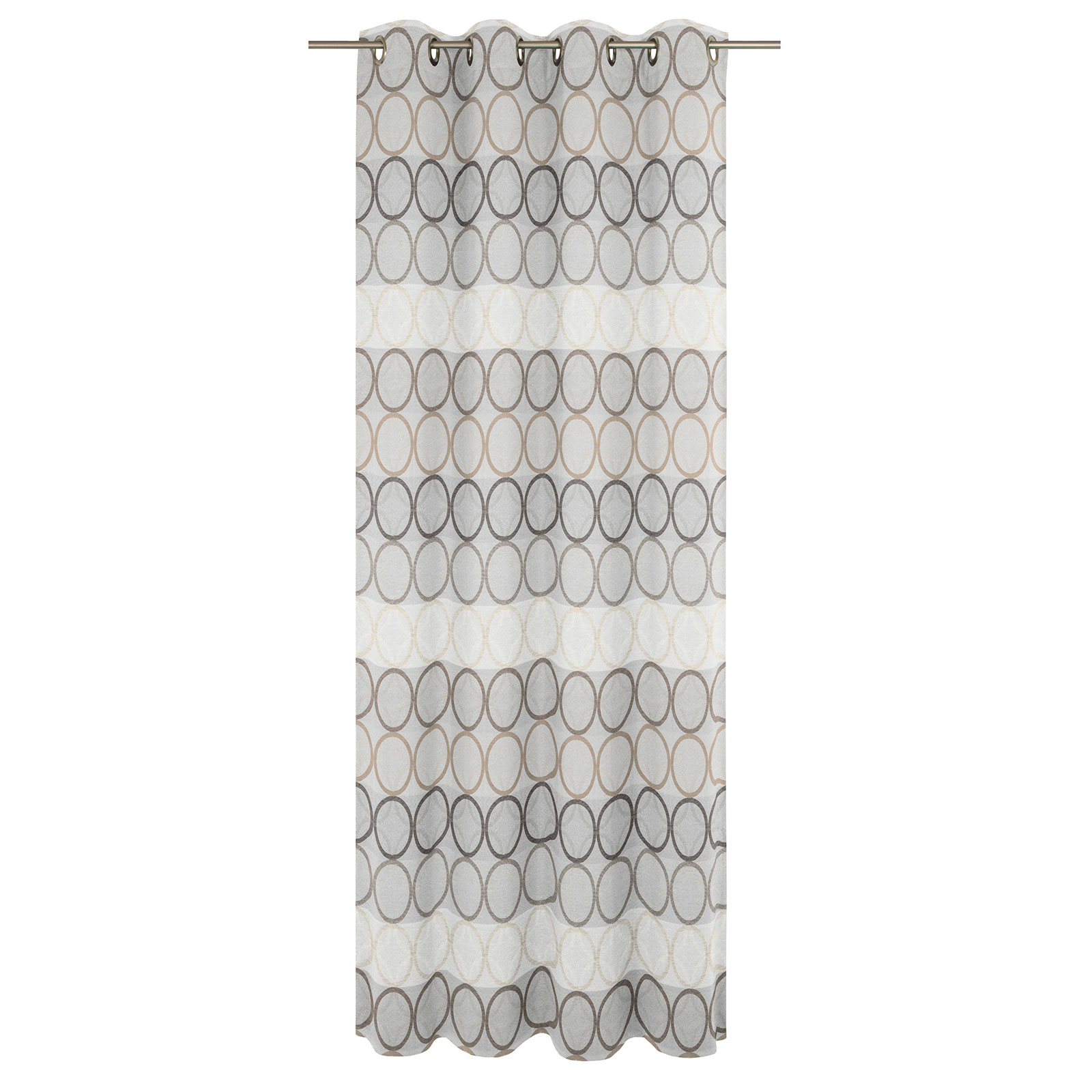 Einzelschal mit Ösen ZIRBELLO - braun - 145x132 cm