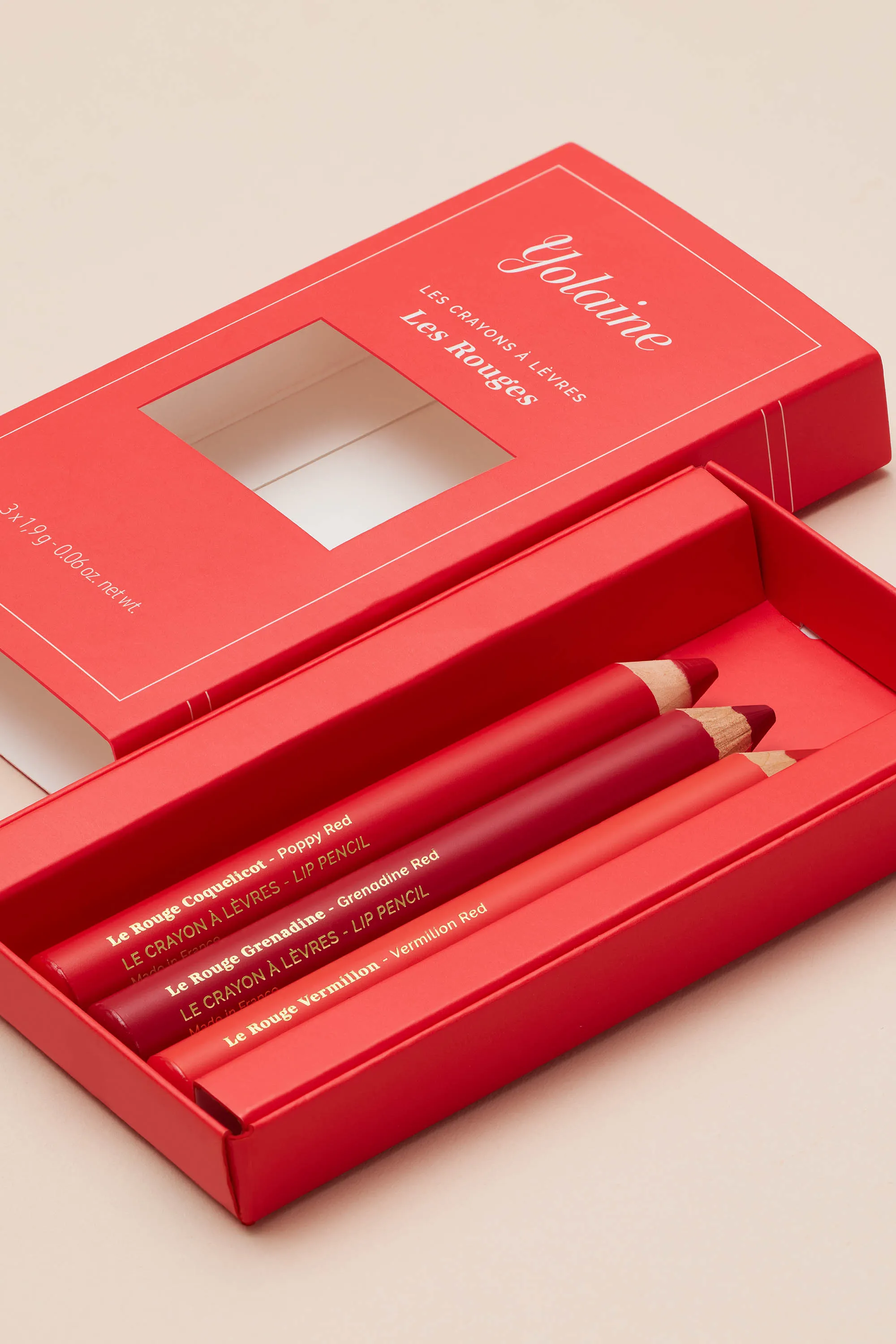 Yolaine Les crayons à lèvres – Les Rouges-1.9 g