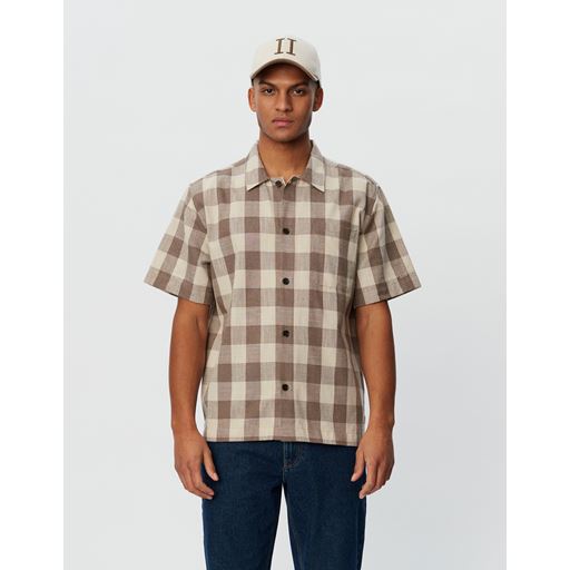 Les Deux Hank Buffalo Skjorte, Mountain Grey/Ivory, L