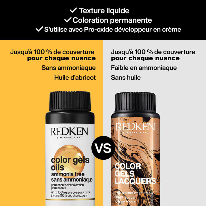 Coloration sans ammoniaque 3NN black coffee Color Gels Oils Redken 60ML