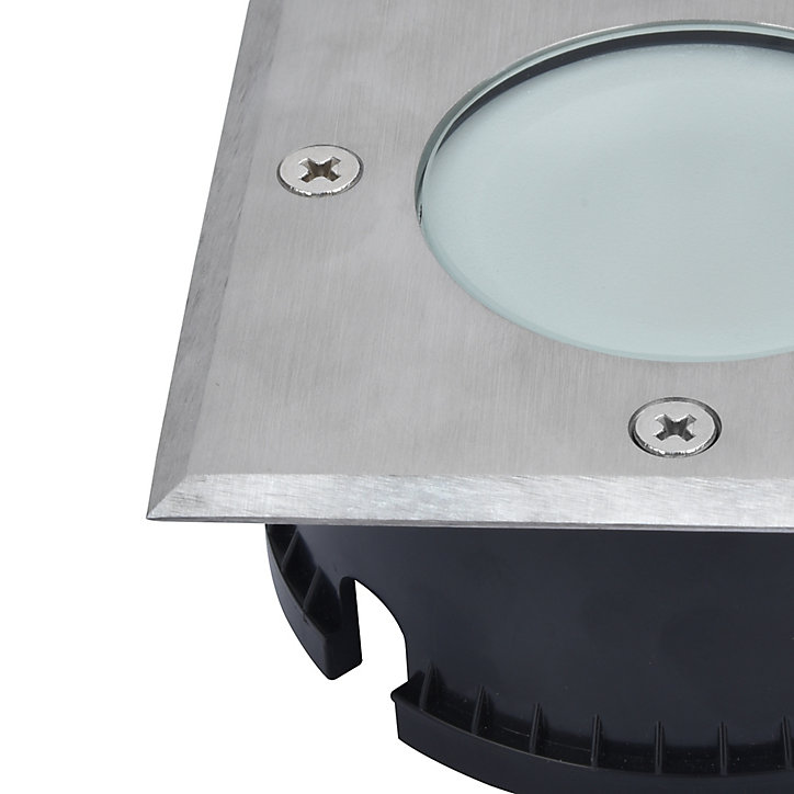 Spot à encastrer carré Velho IP65 et IP67 6.8W 500lm GoodHome l.11 x H.5,1 cm