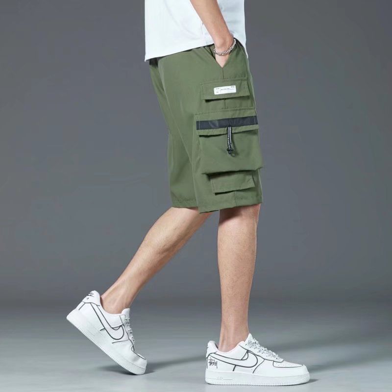 Craltuxe - Cargoshorts met trekkoord en letterprint