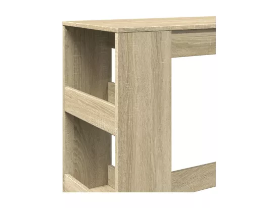 Table de bar avec étagères chêne sonoma bois d'ingénierie