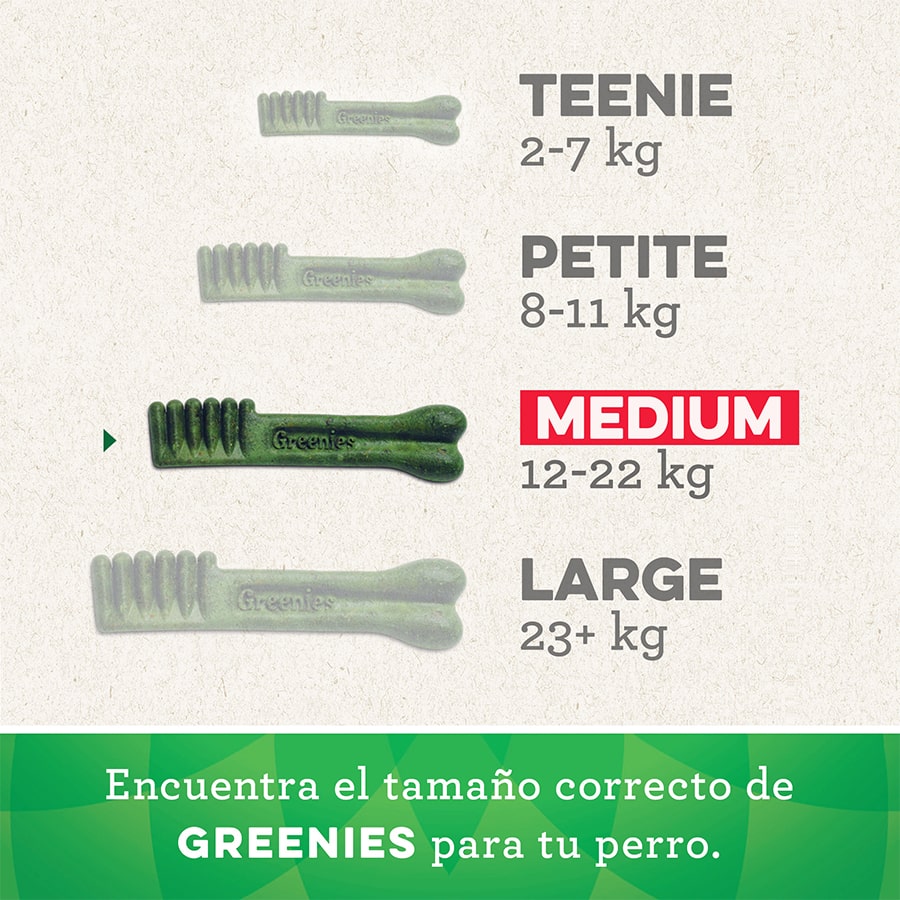 Greenies Petiscos Dentais 100% Naturais para Cães de Porte Médio