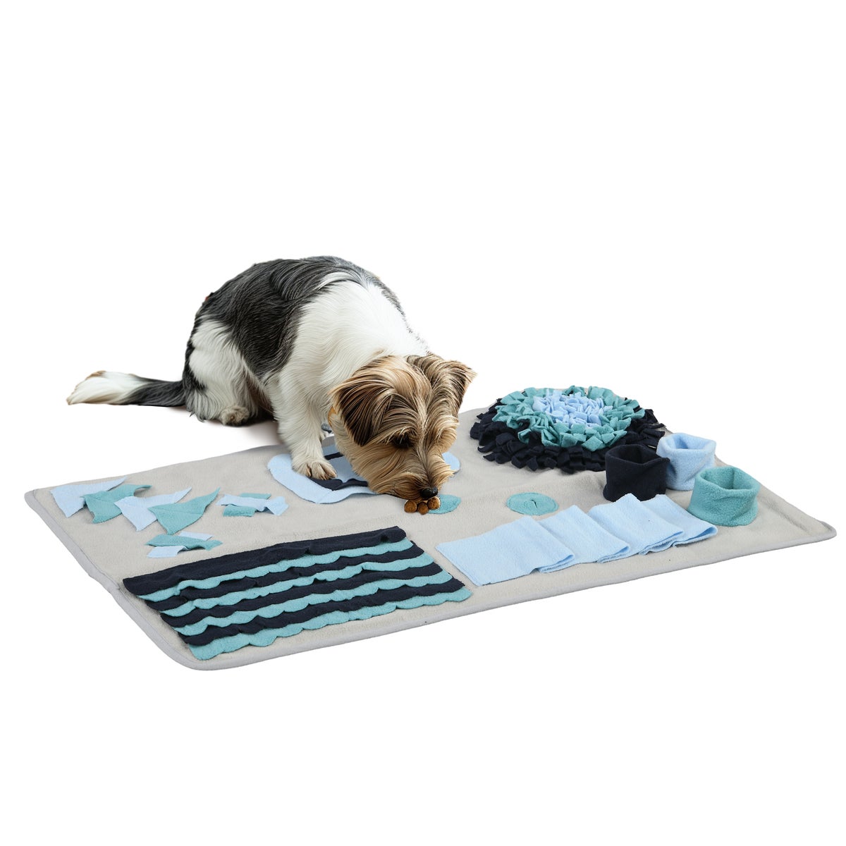 PawHut Hondenmat, 74L x 50B x 5H cm, Polyester, Gemengd Grijs