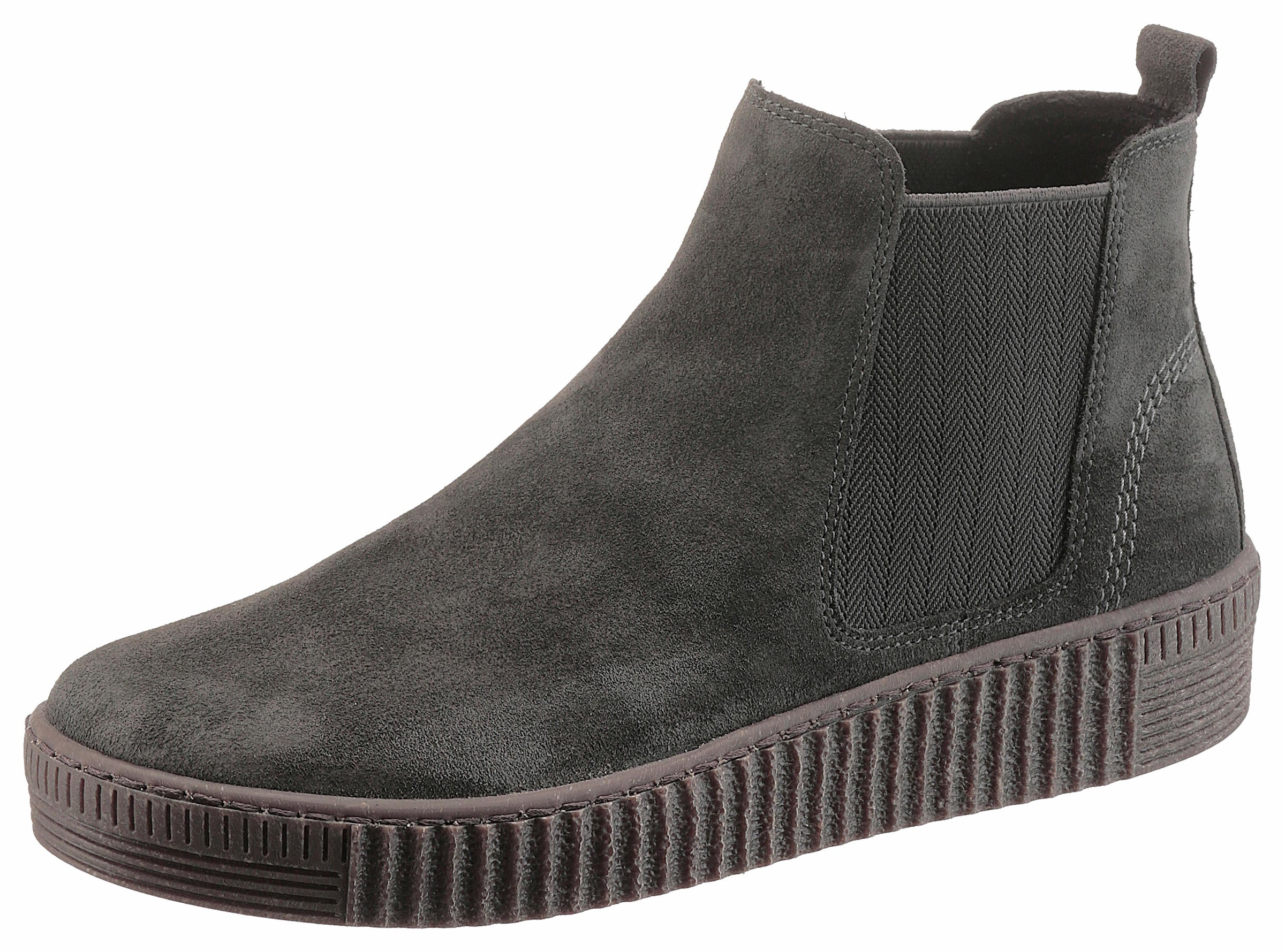 Gabor Chelseaboots  , Plateau, Stiefelette, Schlupfschuh mit dezenten Kontrastnähten