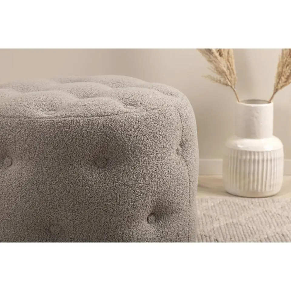 Svea - Juno hocker - teddy - grijs