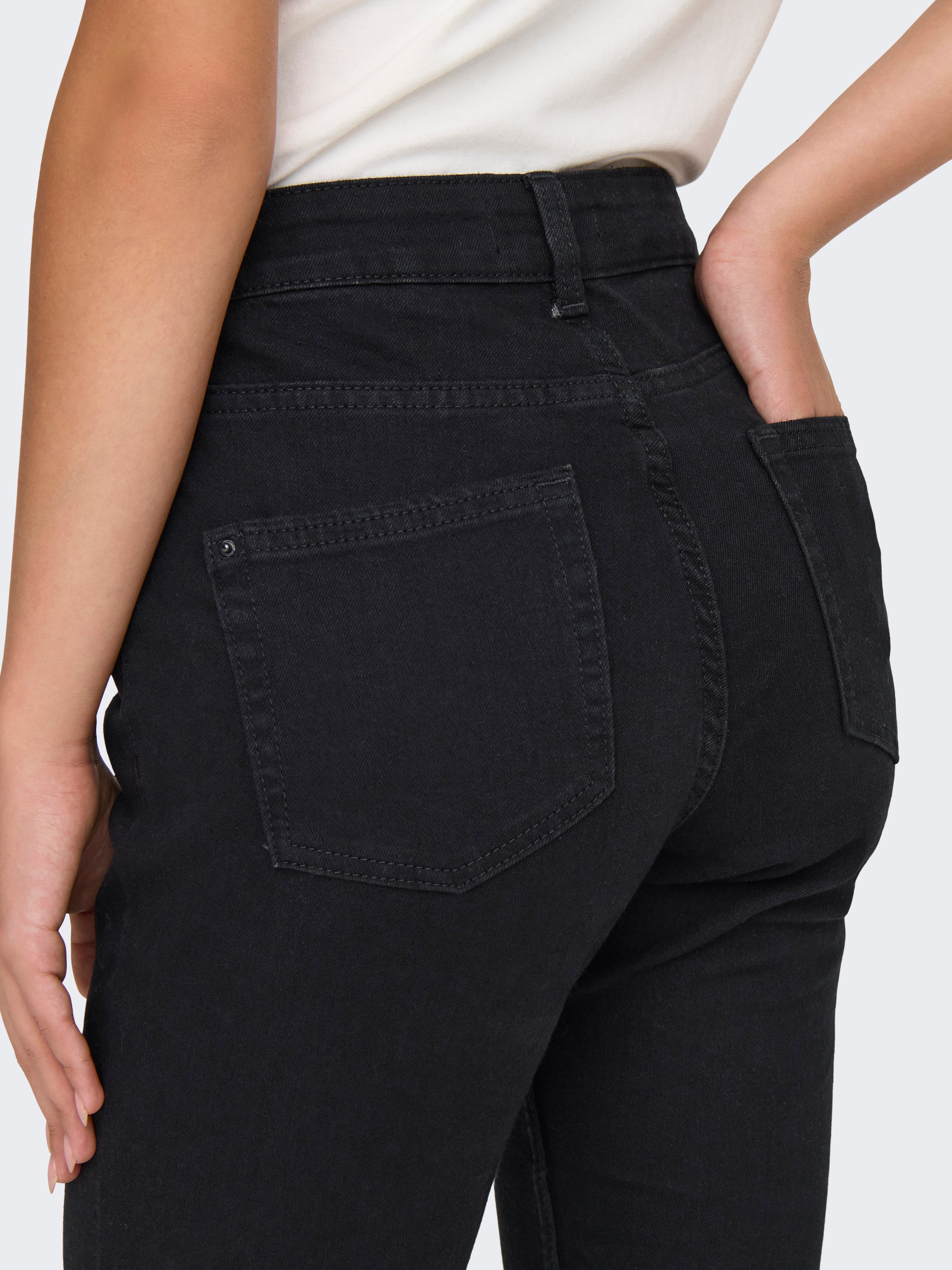 ONLHUSH Mittlere Taille Skinny Fit Jeans Washed Black