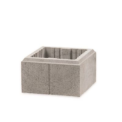 Elément de pilier marbre gris 30 x 30 cm