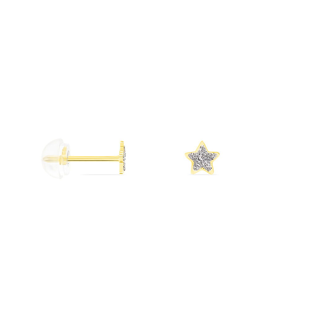 Boucles D'oreilles Puces Chirine Etoile Or Jaune