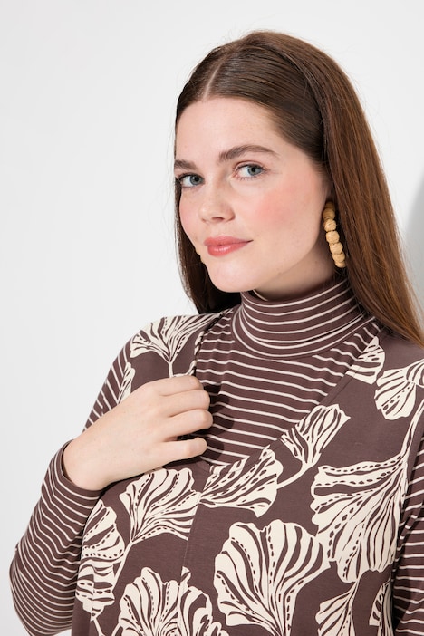 Sweatkleid, Blätter, V-Ausschnitt, ärmellos, Biobaumwolle