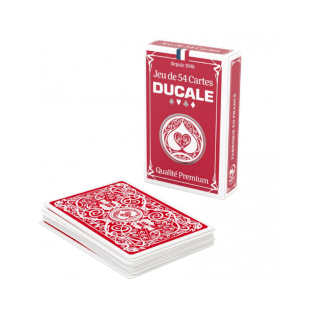 Jeu de 54 Cartes - Qualité Premium - Ducale Dos Rouge