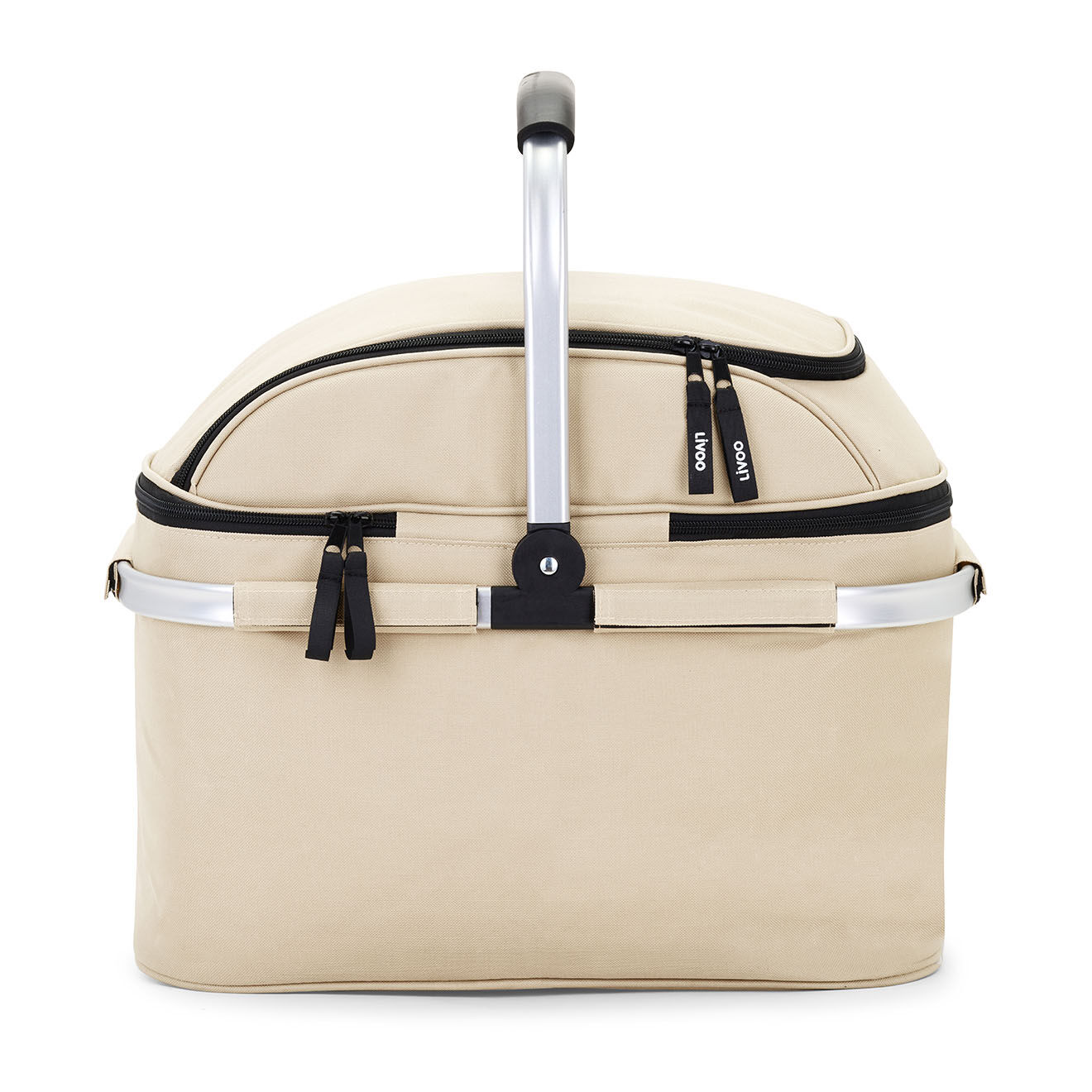 Livoo Panier pique-nique 4 personnes avec accessoires crème