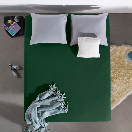 HC Dubbel Jersey Hoeslaken - Botanical Groen
