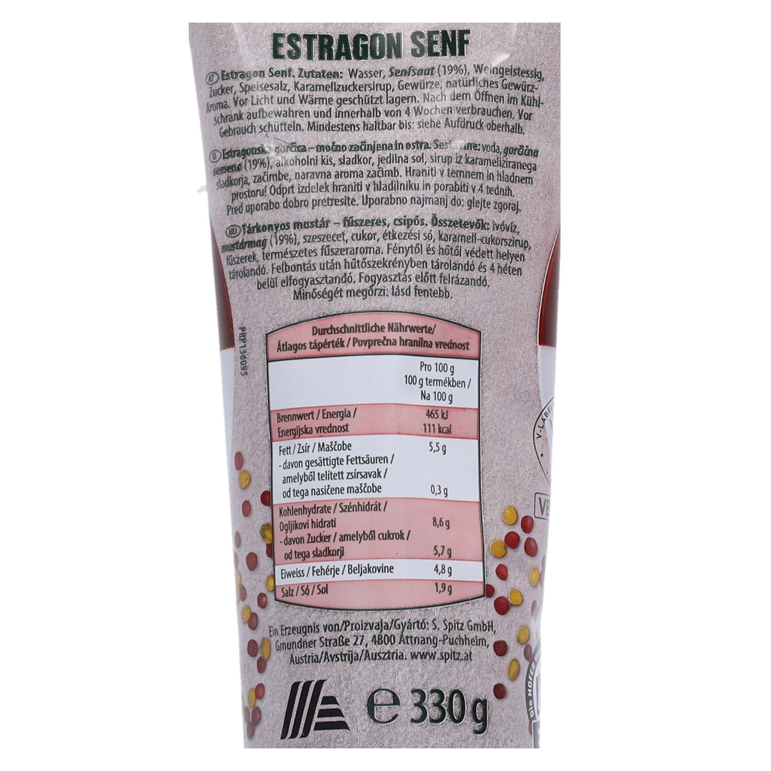LE GUSTO Estragon Senf 330 g