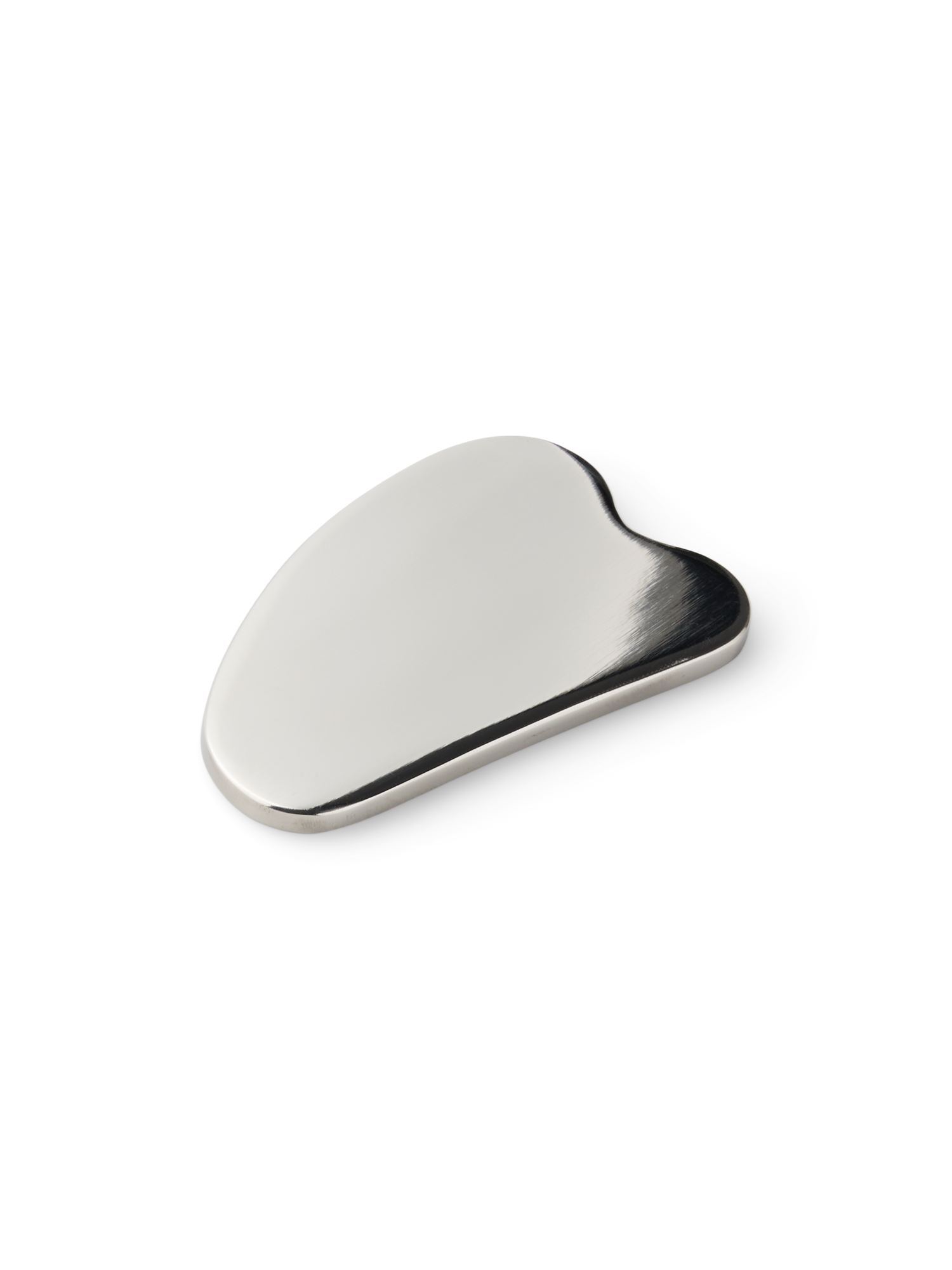 Gua sha | Stål. 8 x 5 x 1 cm. | Silver Grey