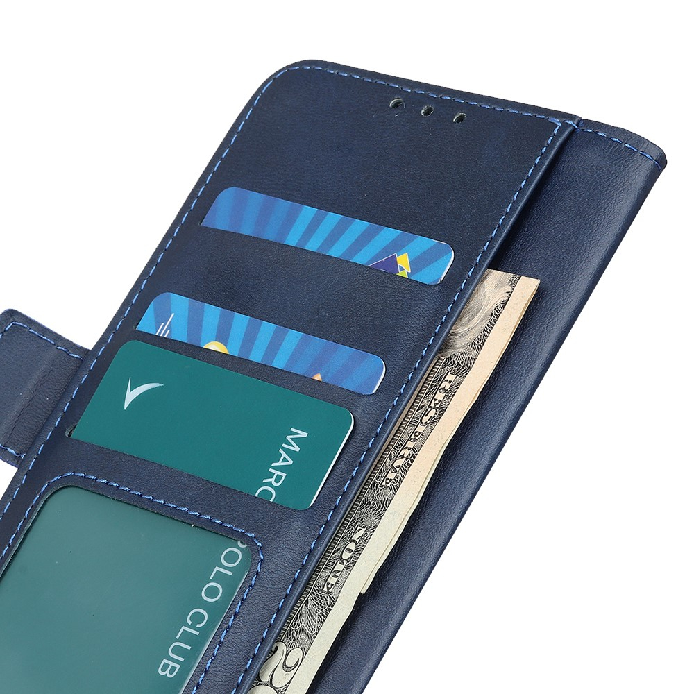 Samsung Galaxy S22 5G Vintage Leder Tasche Flip Cover Fashion Design - Dunkelblau